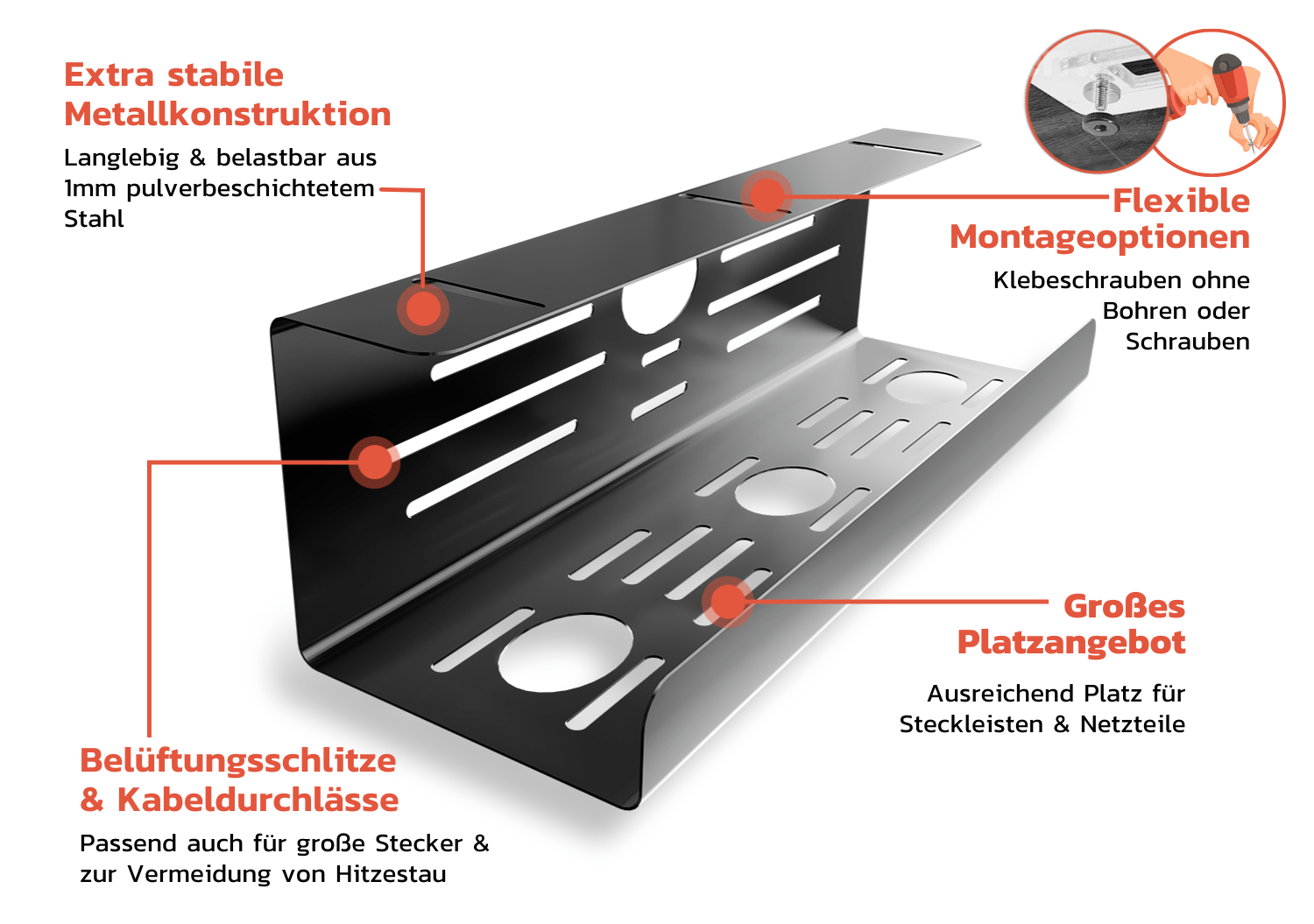 KRAFTIGO Kabelkanal - Technische Details
